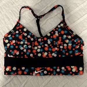 Nike sports bra. Floral pattern
